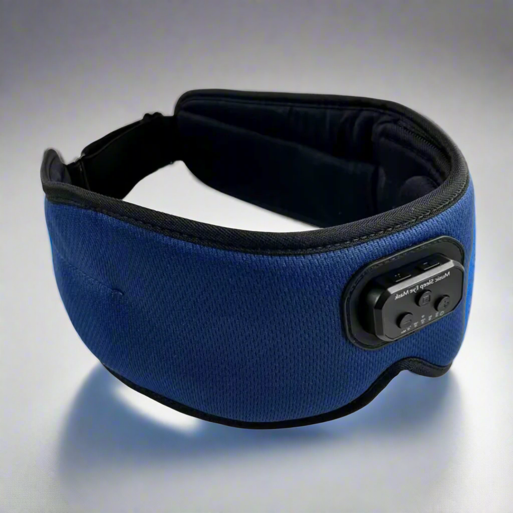 Bluetooth Eye Mask with Built-In Headphones & Timer – Wireless Mask