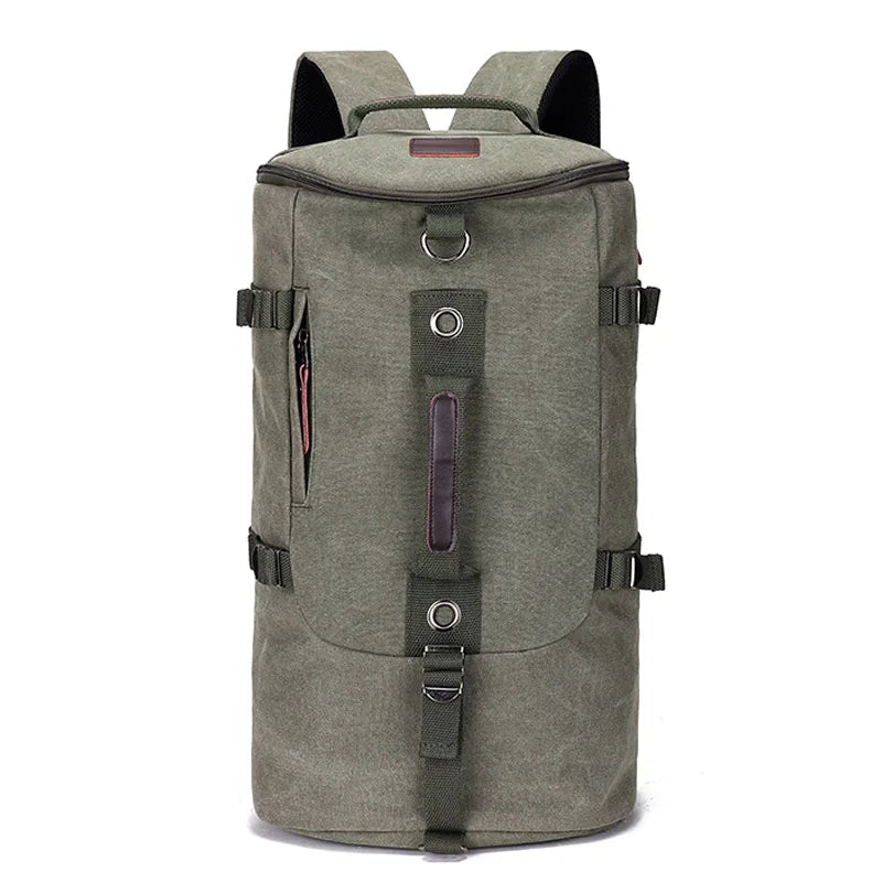Large Capacity Travel Duffle Backpack – Durable Canvas Rucksack for Men Dealprice.co.uk