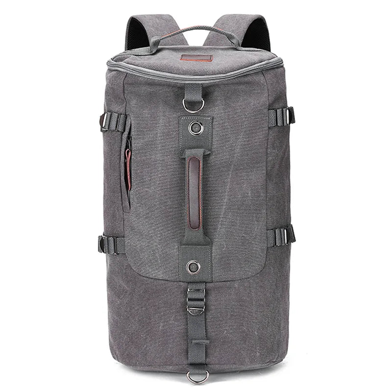 Large Capacity Travel Duffle Backpack – Durable Canvas Rucksack for Men Dealprice.co.uk