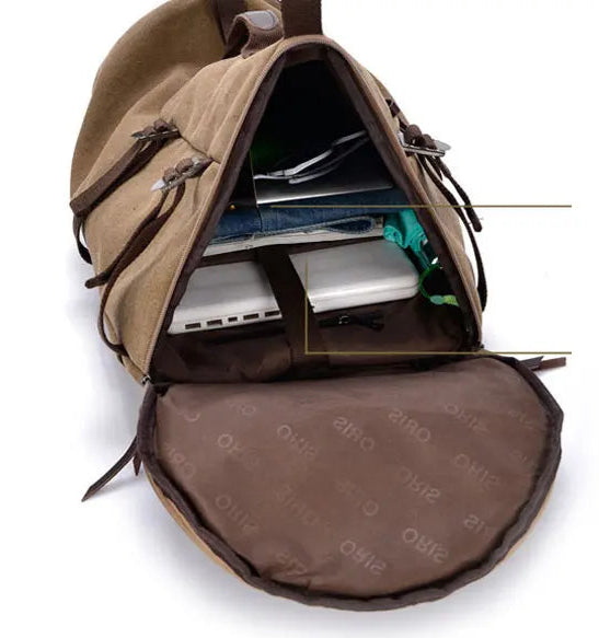 Men’s Large Capacity Canvas Backpack – Travel & Mountaineering Bag Dealprice.co.uk