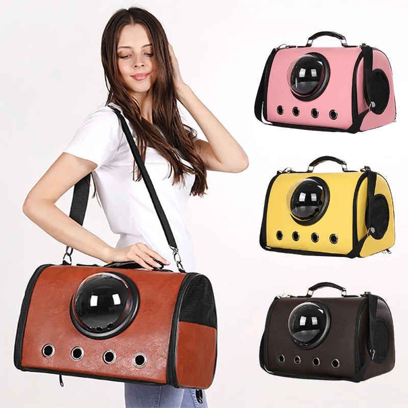 Transparent Space Capsule Cat Backpack – Breathable Travel Carrier for Cats & Small Dogs Dealprice.co.uk