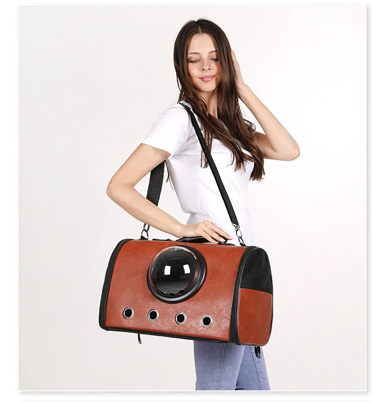 Transparent Space Capsule Cat Backpack – Breathable Travel Carrier for Cats & Small Dogs Dealprice.co.uk