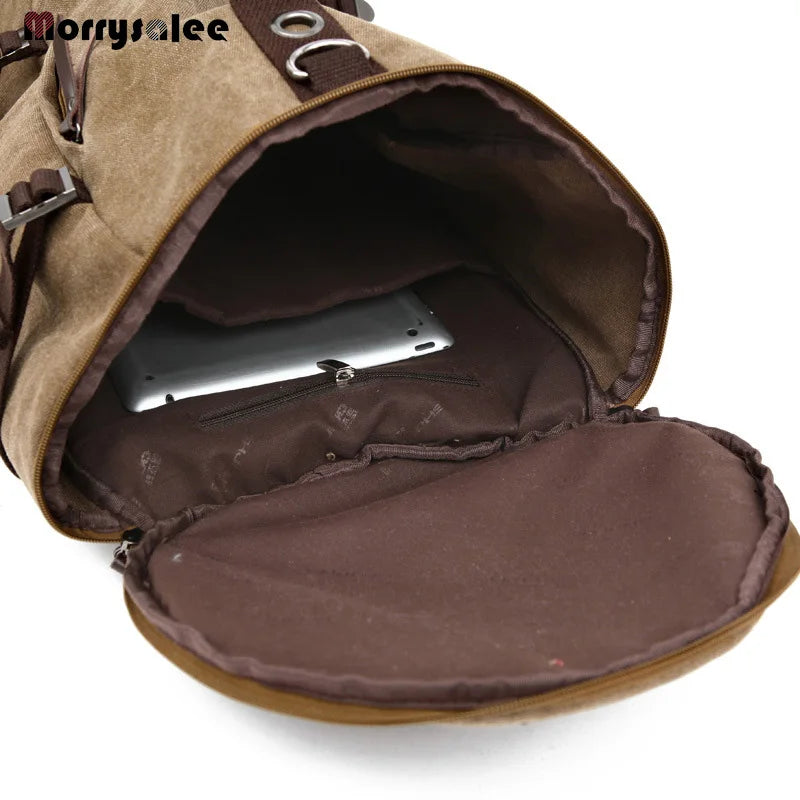 Men’s Large Capacity Canvas Backpack – Travel & Mountaineering Bag Dealprice.co.uk