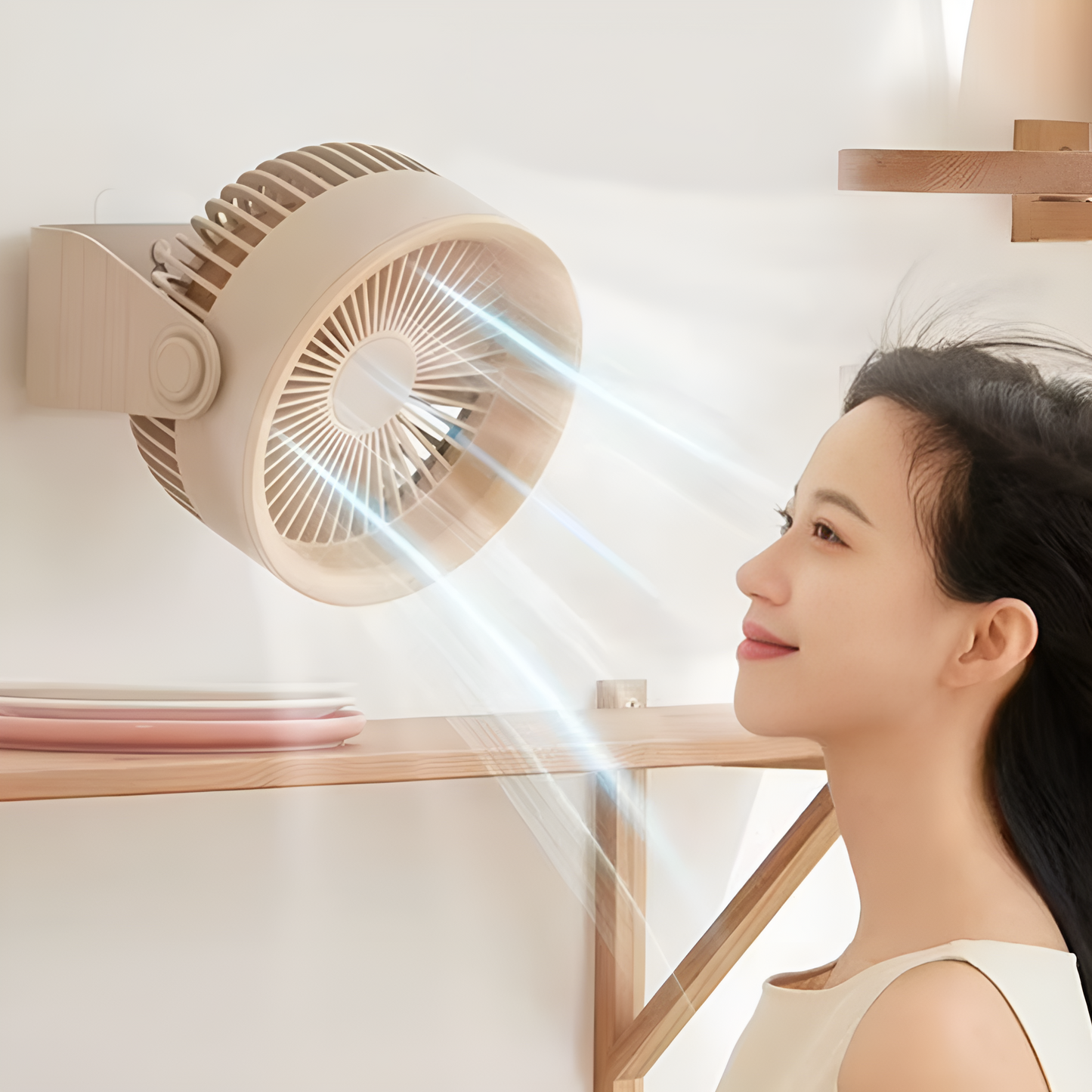 Portable Wall Mounted Fan – Dual Purpose Wireless Table Fan with USB Charging