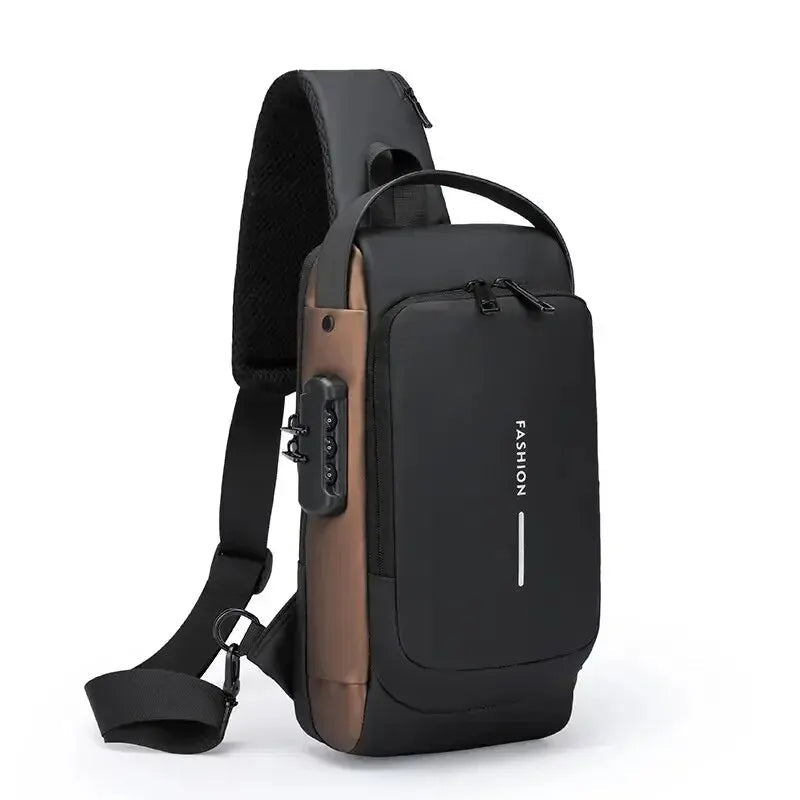 Men’s PU Leather Crossbody Bag – Anti-Theft & USB Charging Dealprice.co.uk