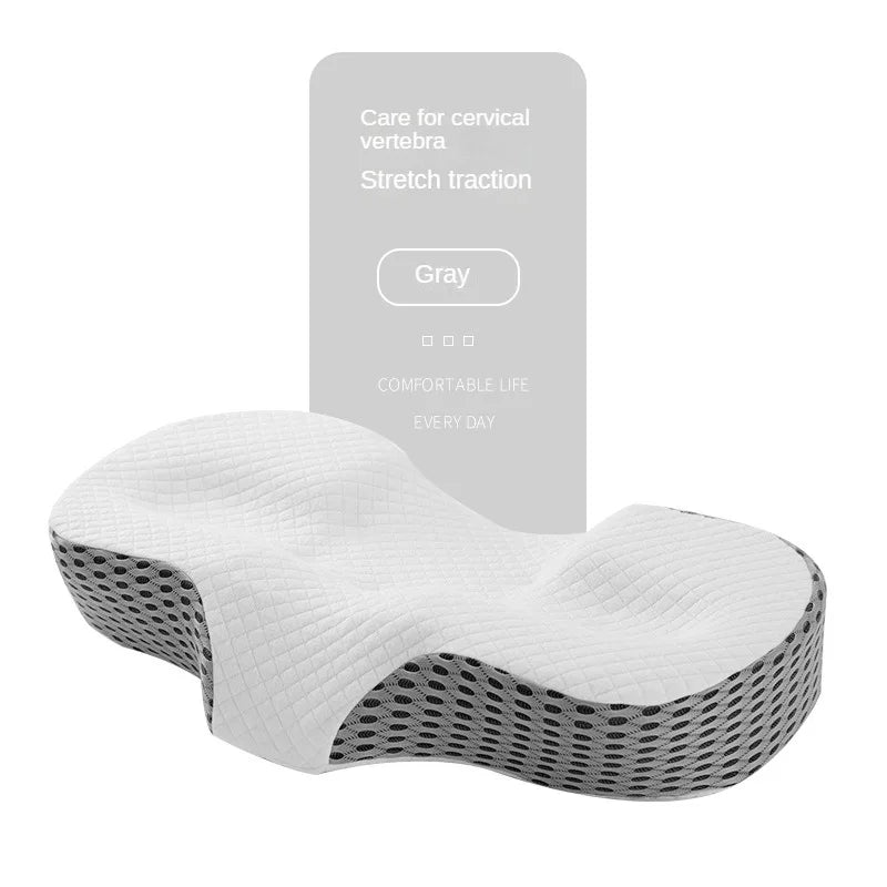 Butterfly Memory Cotton Cervical Pillow – Neck Support for Restful Sleep