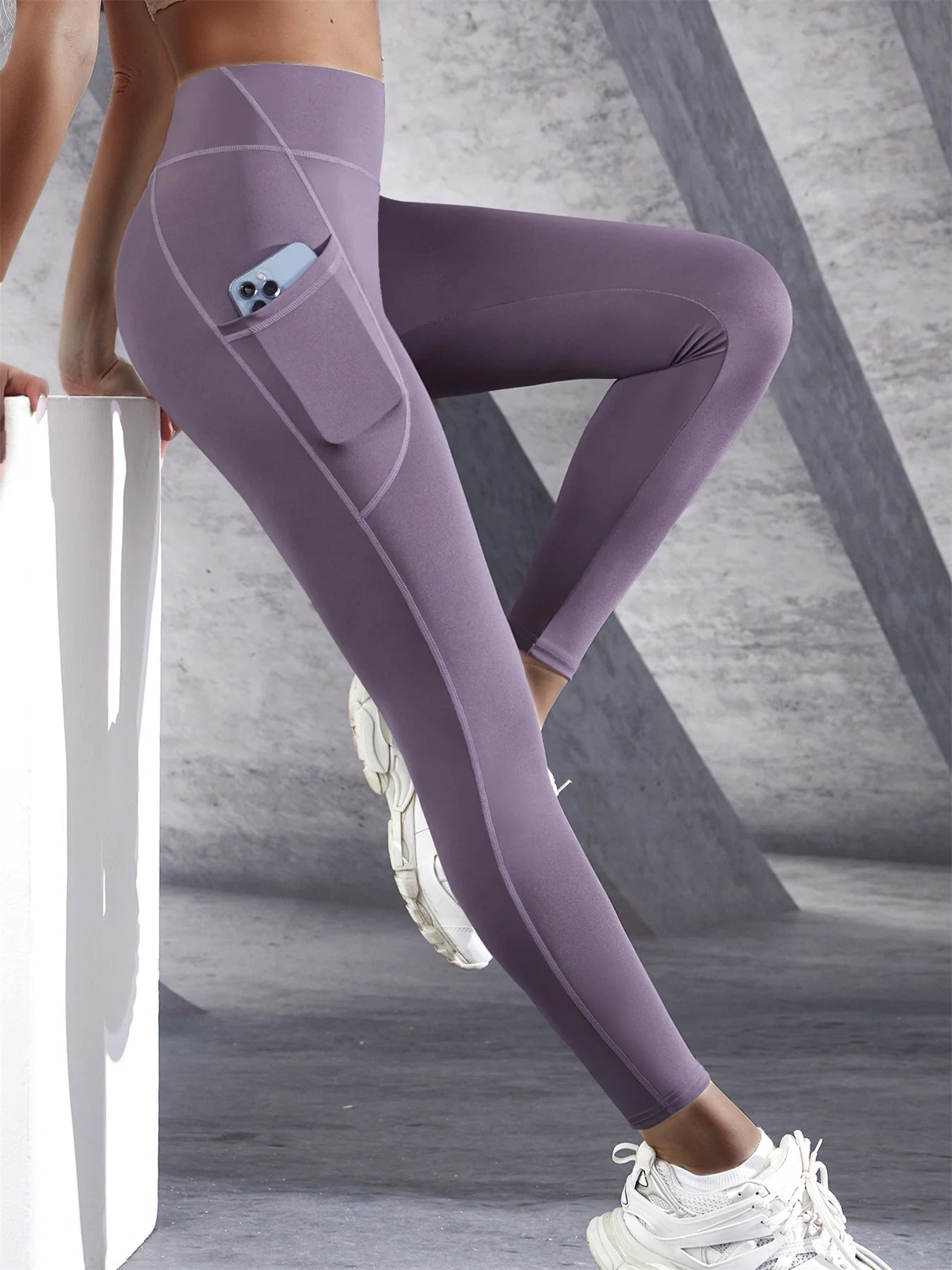 High Waist Women's Stretch Leggings with Pockets – Yoga & Fitness Sportswear