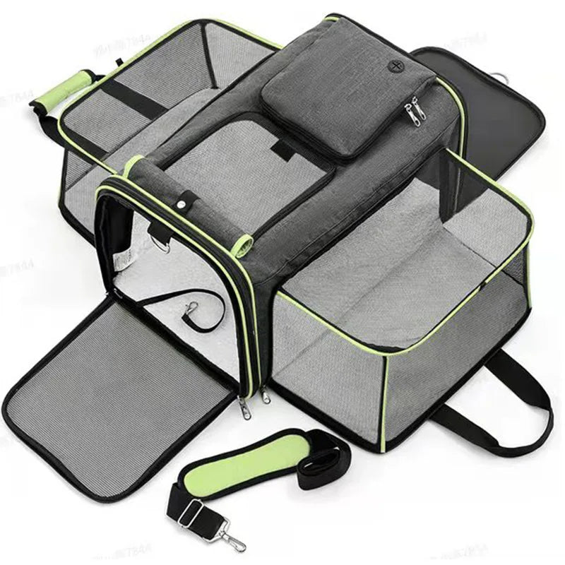 Expandable Airline-Approved Pet Carrier – Foldable Travel Bag for Cats & Small Dogs Dealprice.co.uk