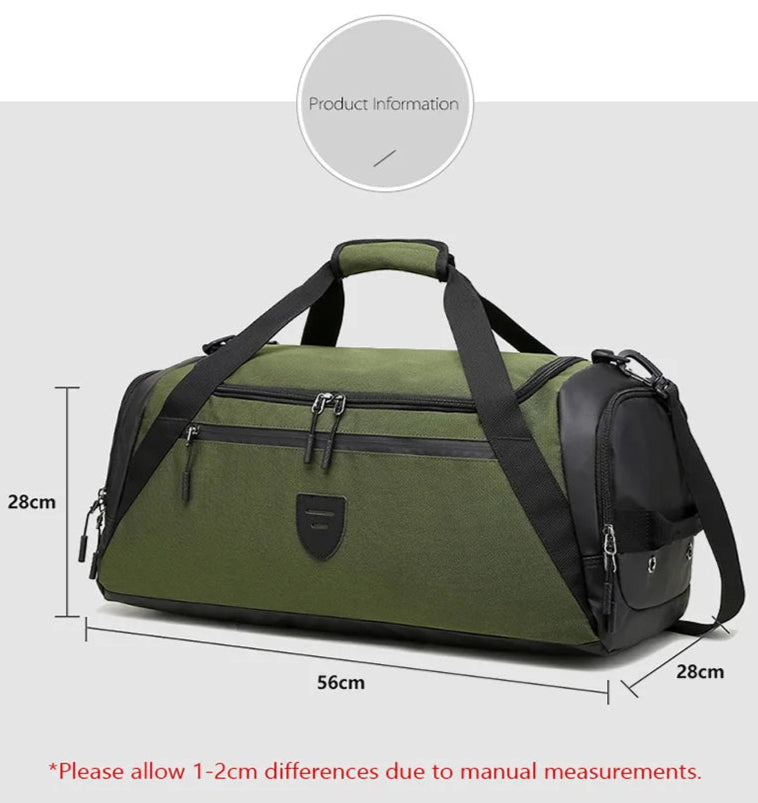 Gym Bag Dry Wet Separate Duffel Bag with Shoe Compartment