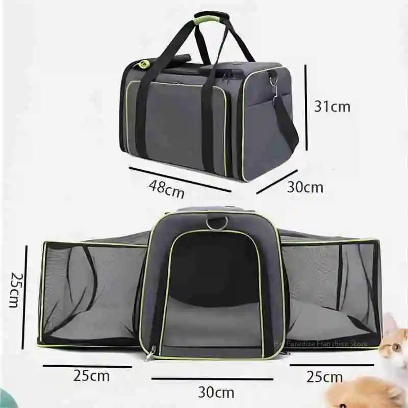 Expandable Airline-Approved Pet Carrier – Foldable Travel Bag for Cats & Small Dogs Dealprice.co.uk