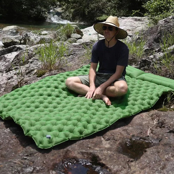 Double Camping Inflatable Mattress – Ultralight & Extra Wide Sleeping Pad
