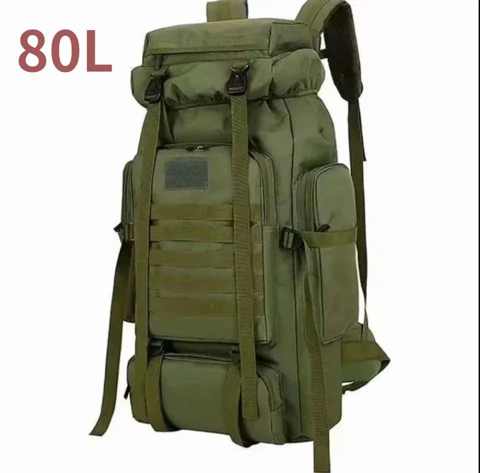 80L/100L Tactical Mountaineering Backpack – Large Capacity Hiking & Camping Bag Dealprice.co.uk