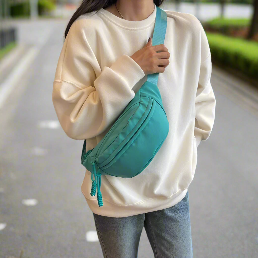 Canvas Running Waist & Chest Bag – Casual Crossbody Fanny Pack for Women