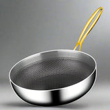 Ultimate Heat Control & Non-Stick Power – 316 Stainless Steel Honeycomb Frying Pan