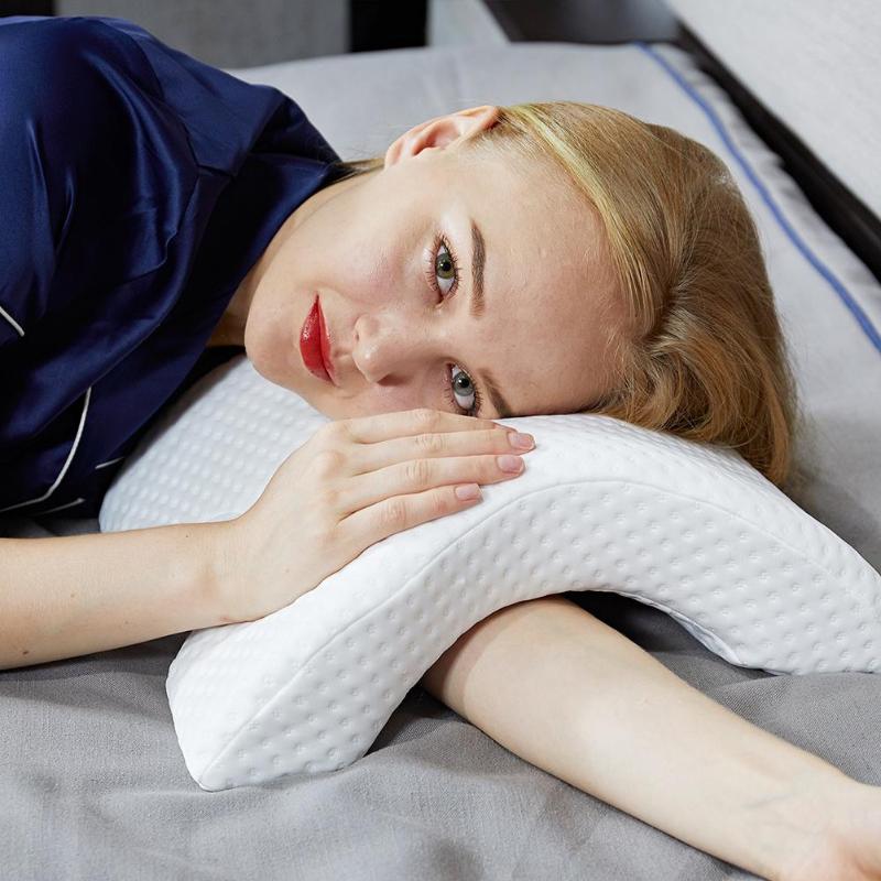 U-Shaped Orthopedic Memory Foam Pillow – Neck & Arm Support for Side Sleepers