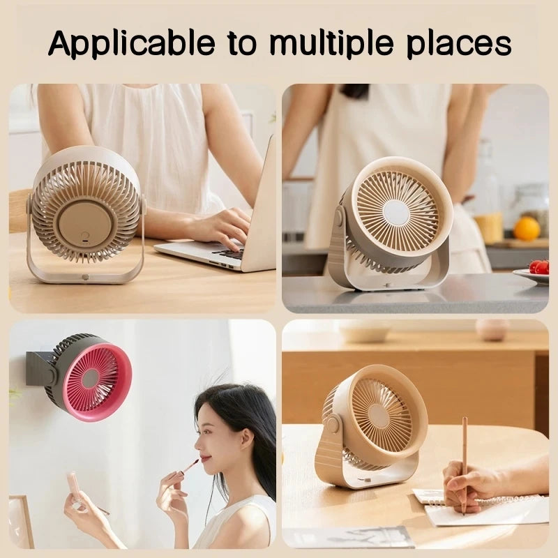 Portable Wall Mounted Fan – Dual Purpose Wireless Table Fan with USB Charging