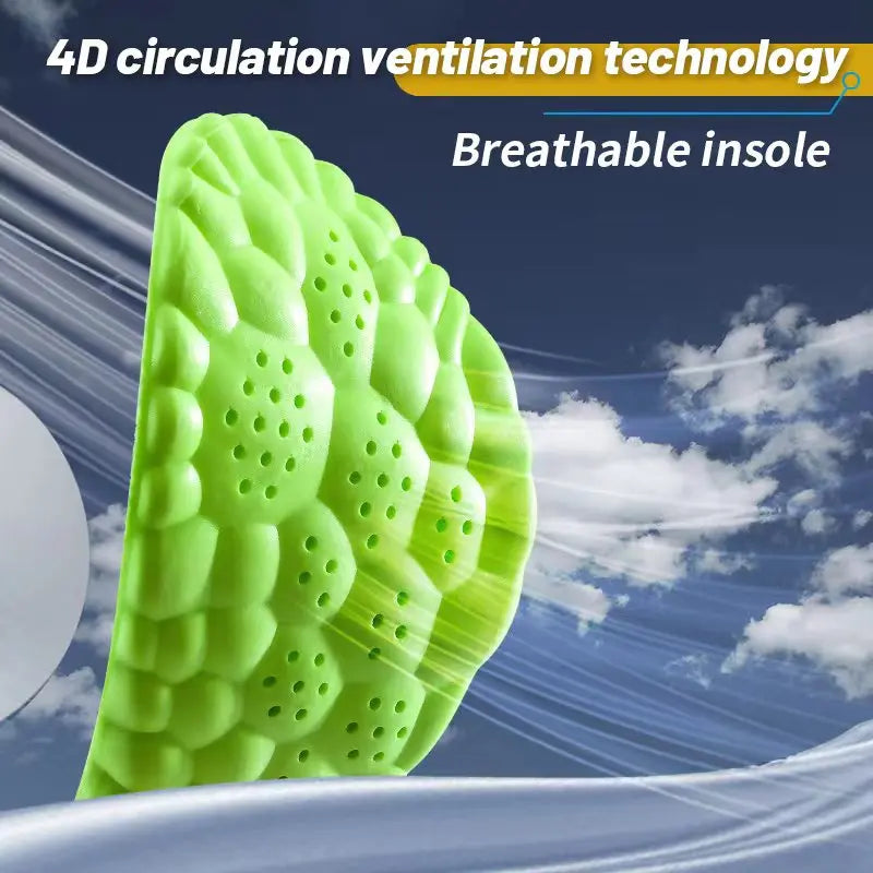 4D Cloud Sport Insoles – Shock Absorbing, Arch Support, Orthopedic Shoe Inserts