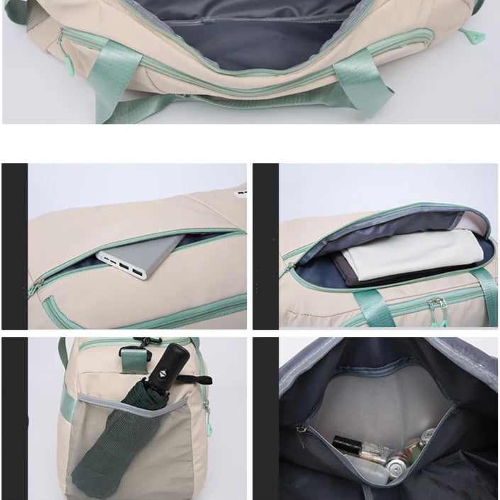 Women’s Large Oxford Travel Tote – Waterproof Gym & Weekend Shoulder Bag