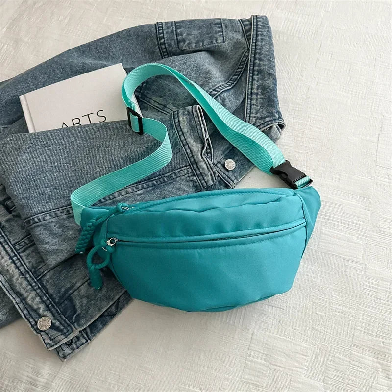 Canvas Running Waist & Chest Bag – Casual Crossbody Fanny Pack for Women