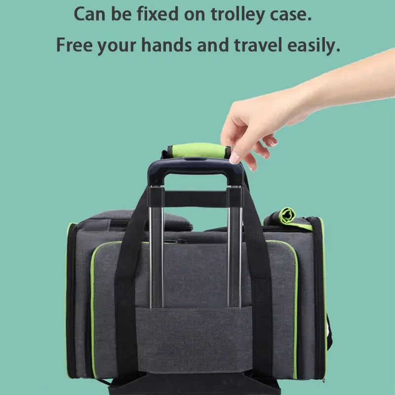 Expandable Airline-Approved Pet Carrier – Foldable Travel Bag for Cats & Dogs