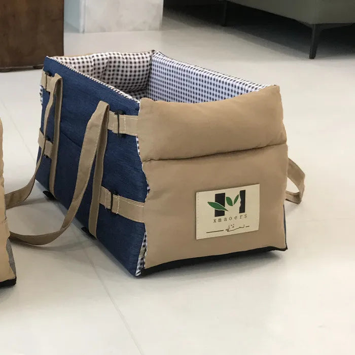 Dog Car Seat & Cat Carrier – Armrest Travel Bag with Safety Tethers Dealprice.co.uk