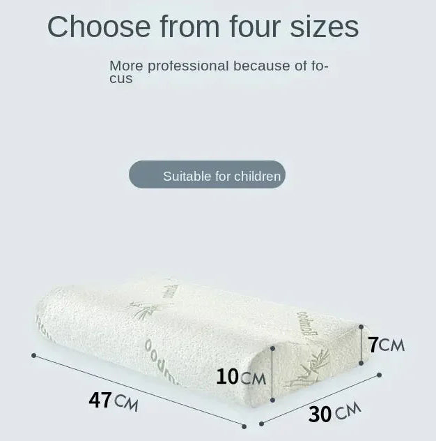 Measurement chart for a pillow with dimensions on a light gray background
