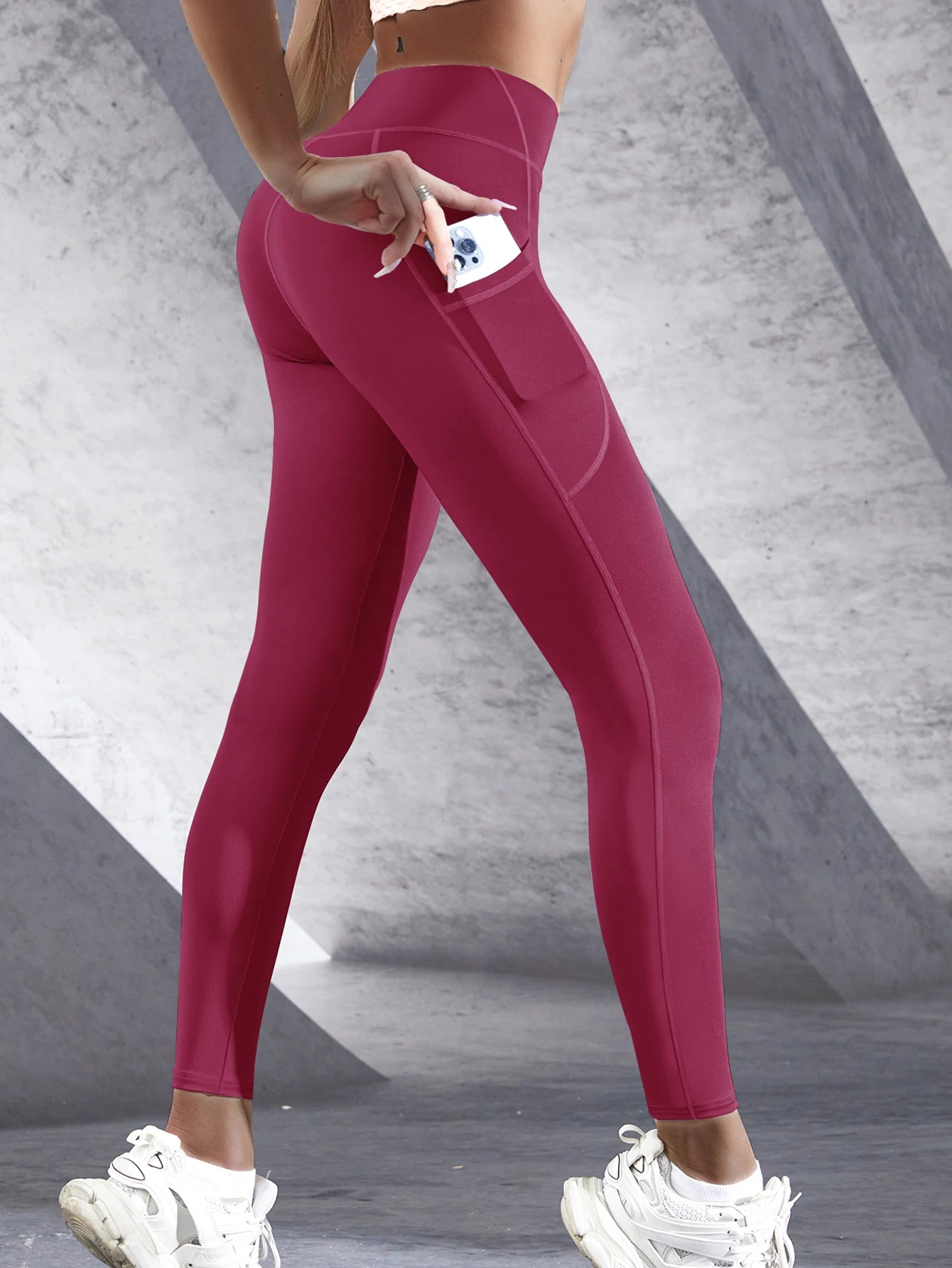 High Waist Women's Stretch Leggings with Pockets – Yoga & Fitness Sportswear
