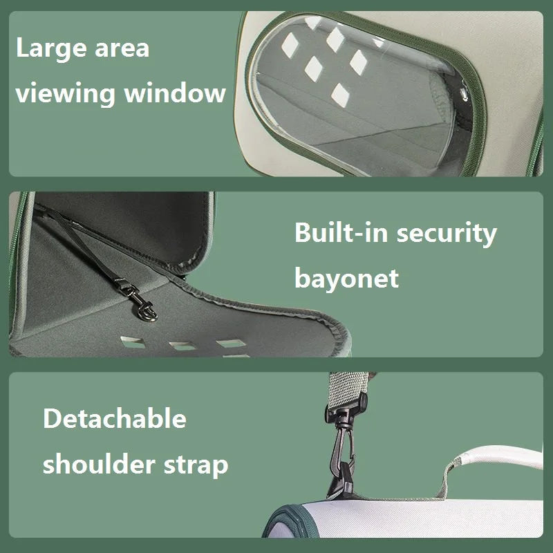 Portable & Ventilated Pet Carrier – Lightweight, Foldable Travel Bag for Cats & Small Dogs Dealprice.co.uk