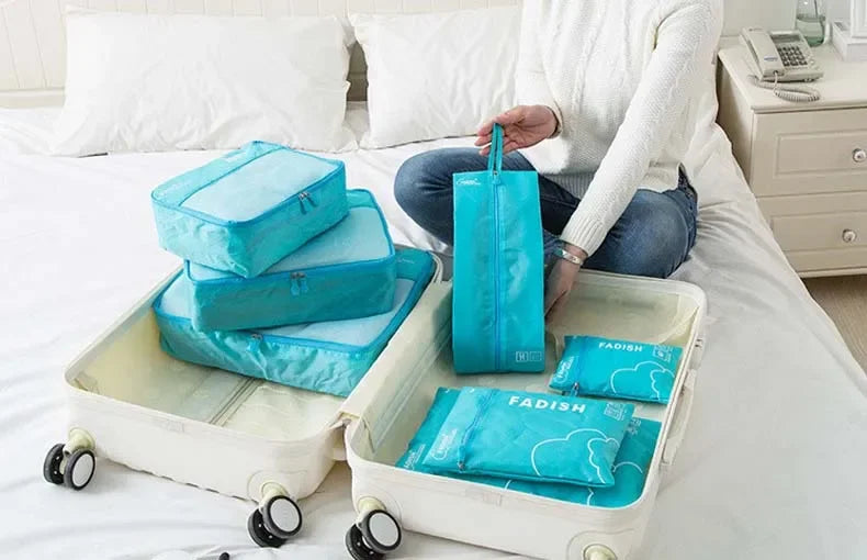 7/6 PCS Travel Organizer Set – Waterproof Packing Cubes for Clothes and Accessories