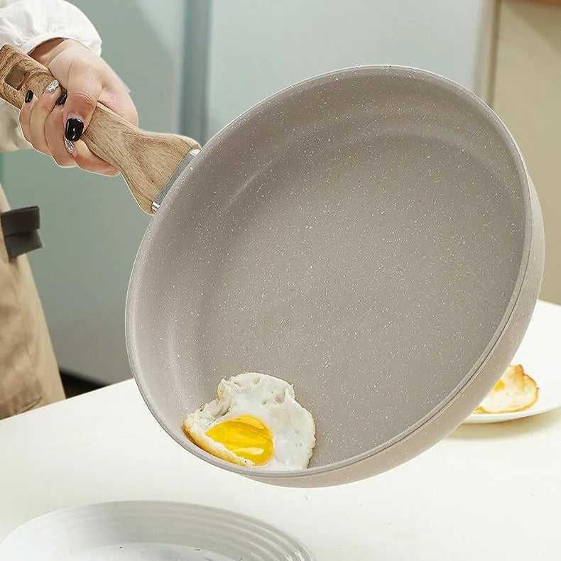 Aluminium Alloy Ceramic-Coated Wok for Gas & Induction - Non-Stick Frying Pan