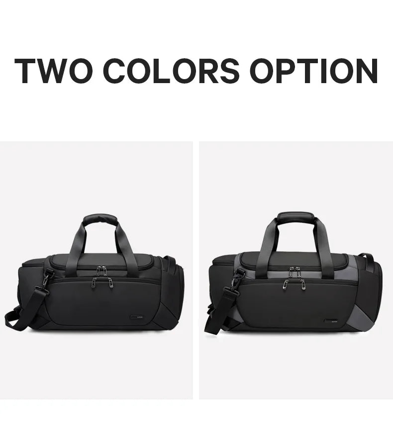 Men's Waterproof Gym Duffel Bag – Bag with Shoe Compartment, Wet/Dry Separation