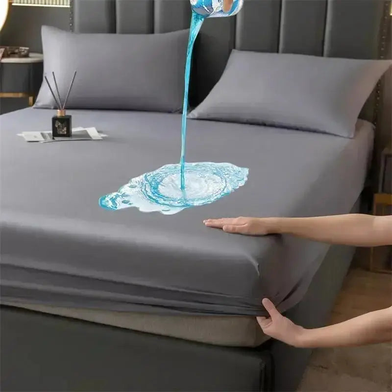 100% Waterproof Fitted Mattress Protector – Breathable Anti-Slip Cover in Multi Sizes