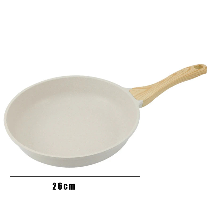 Medical Stone Ceramic Cookware for Gas & Induction - Non-Stick Wok Frying Pan