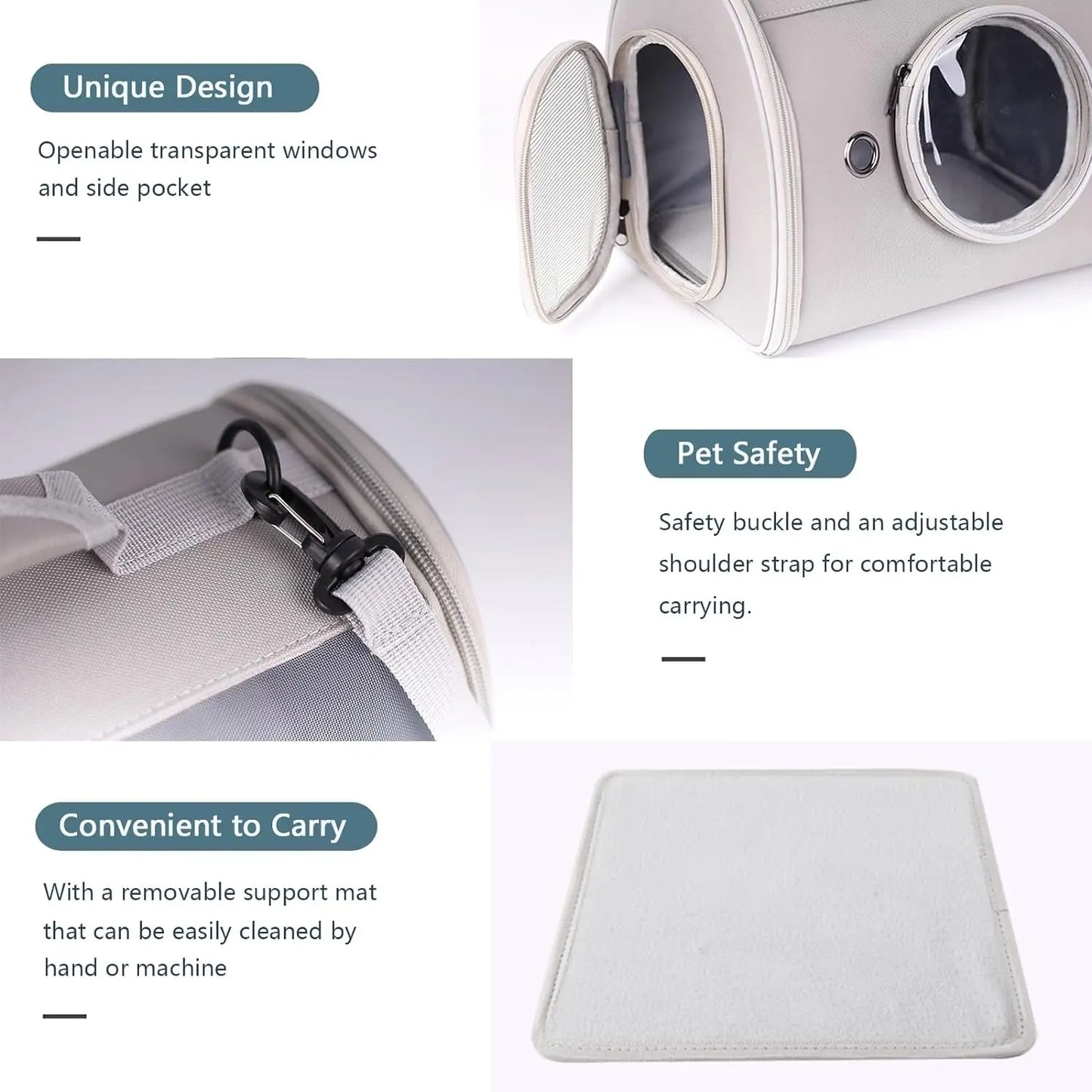 Small Animal Carrier Bag – Portable, Breathable & Multi-Pet Travel Backpack