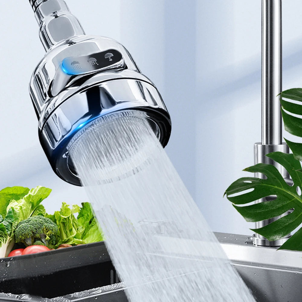Tap Nozzle with 3 Water Modes–360° Rotating Tap Spray Nozzle for Kitchen & Bathroom