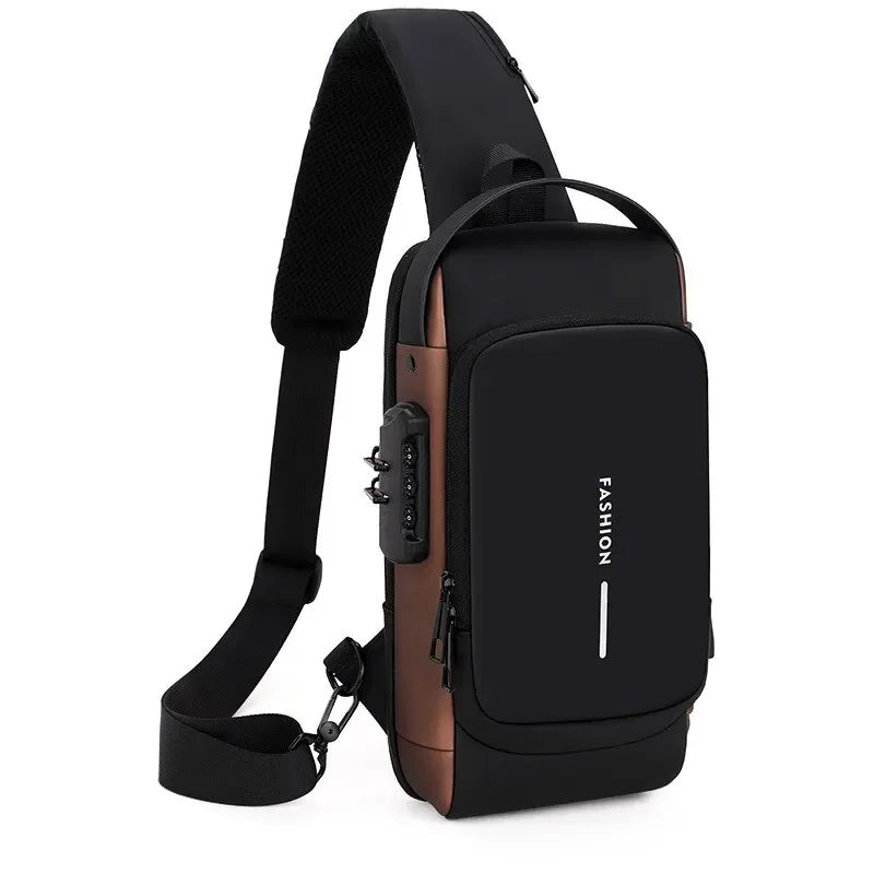 Men’s PU Leather Crossbody Bag – Anti-Theft & USB Charging Dealprice.co.uk