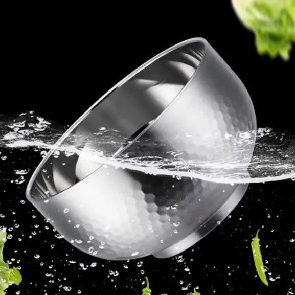 304 Stainless Steel Double-Wall Bowl – Heat-Insulated, Anti-Slip, Built to Last