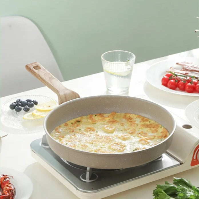 Aluminium Alloy Ceramic-Coated Wok for Gas & Induction - Non-Stick Frying Pan