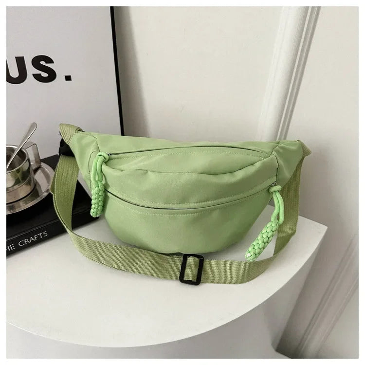 Canvas Running Waist & Chest Bag – Casual Crossbody Fanny Pack for Women