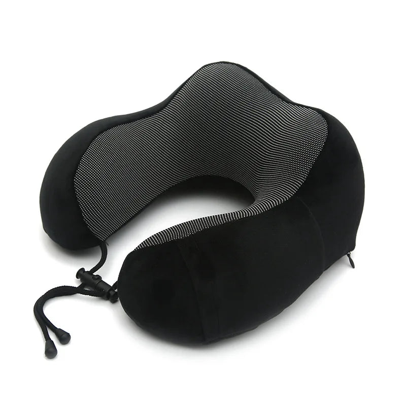 U-Shaped Memory Foam Travel Pillow – Neck & Cervical Support