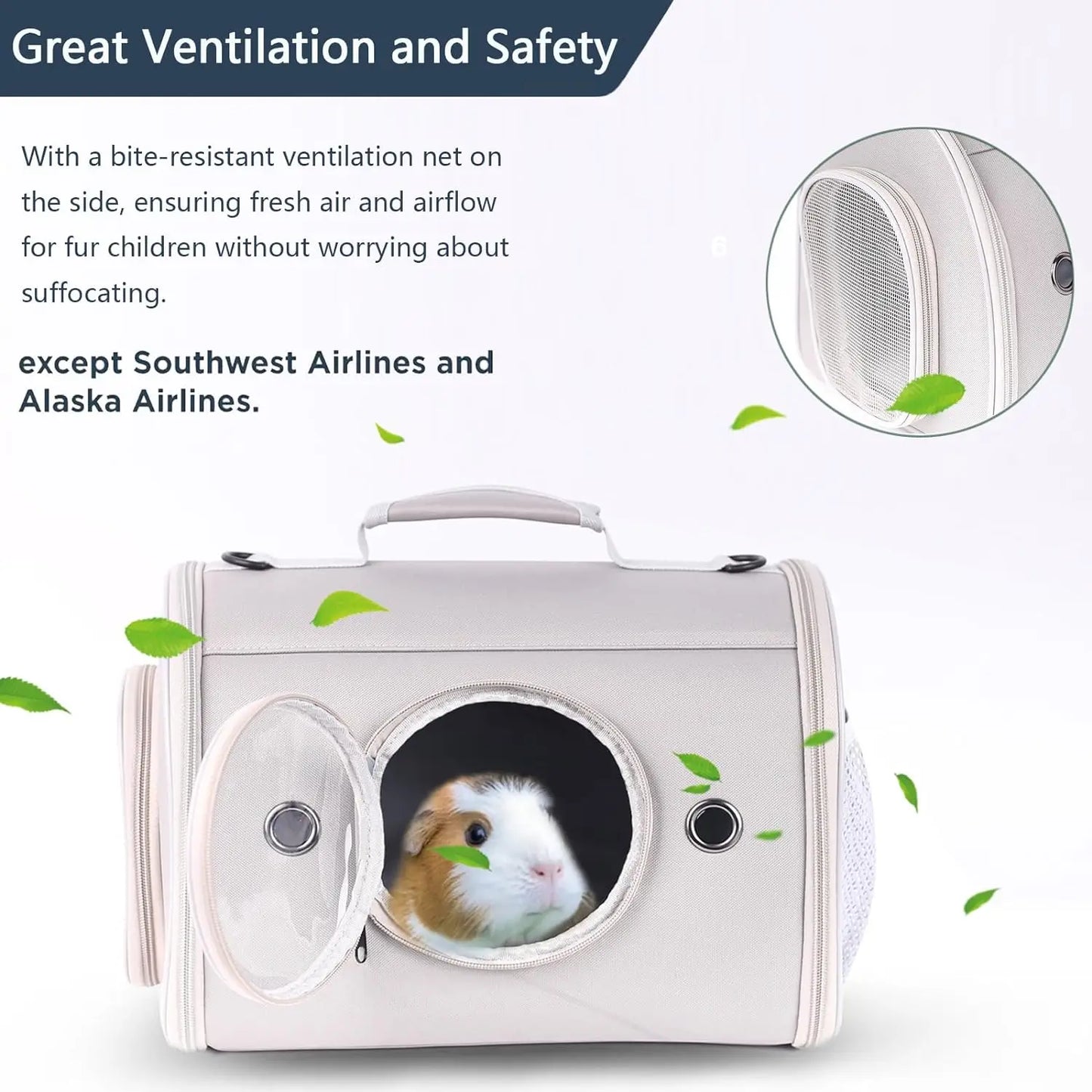 Small Animal Carrier Bag – Portable, Breathable & Multi-Pet Travel Backpack