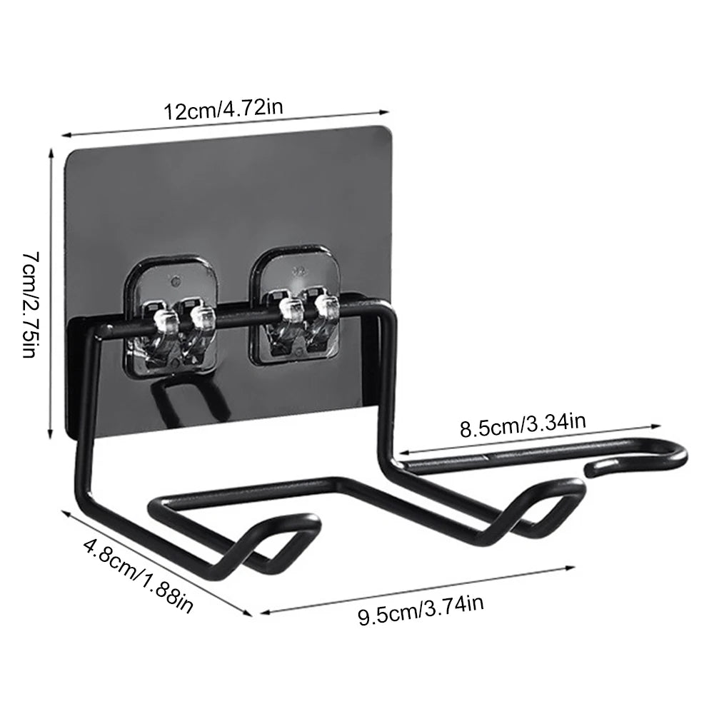 No-Drill Wall-Mounted Stainless Steel Hair Dryer Holder & Organizer Dealprice.co.uk