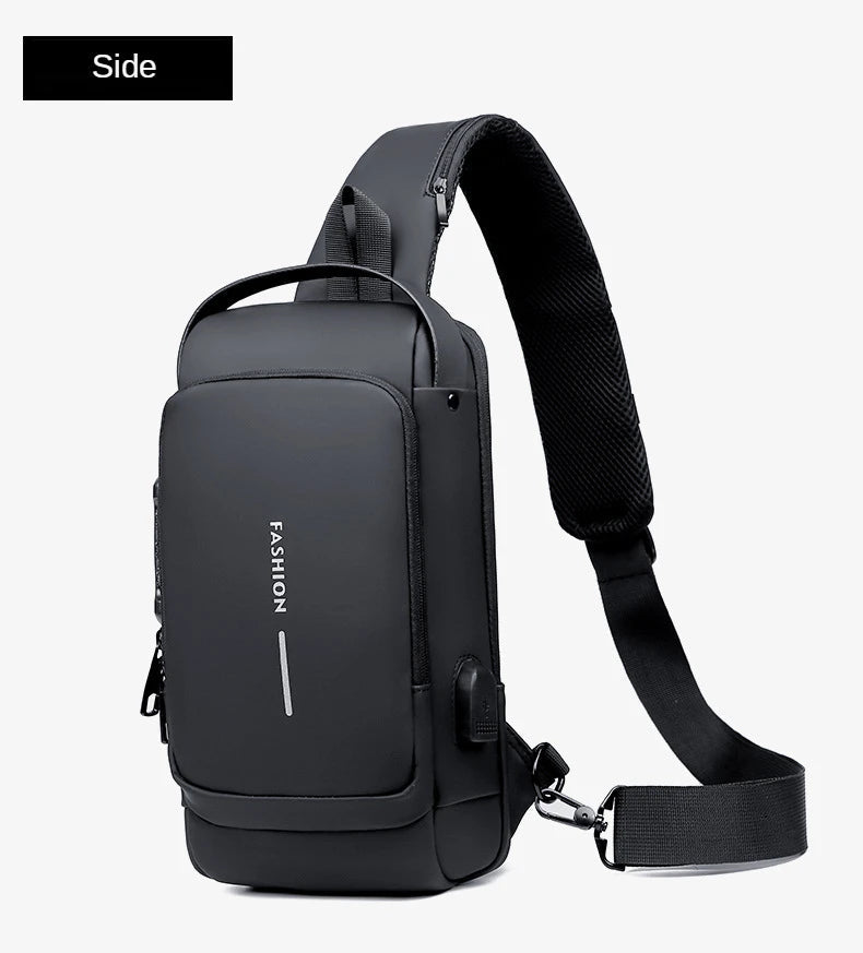 Men’s PU Leather Crossbody Bag – Anti-Theft & USB Charging Dealprice.co.uk