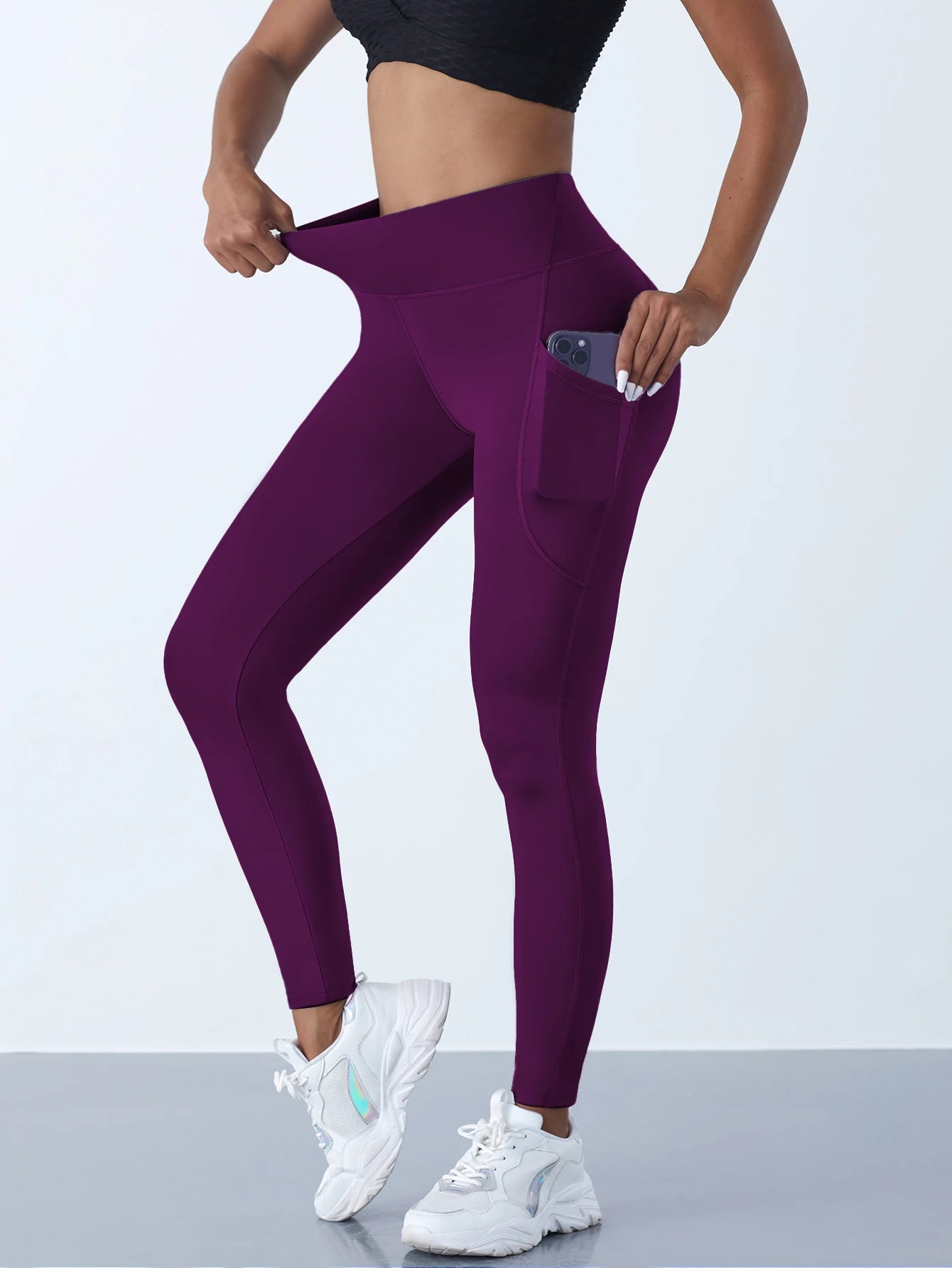 High Waist Women's Stretch Leggings with Pockets – Yoga & Fitness Sportswear