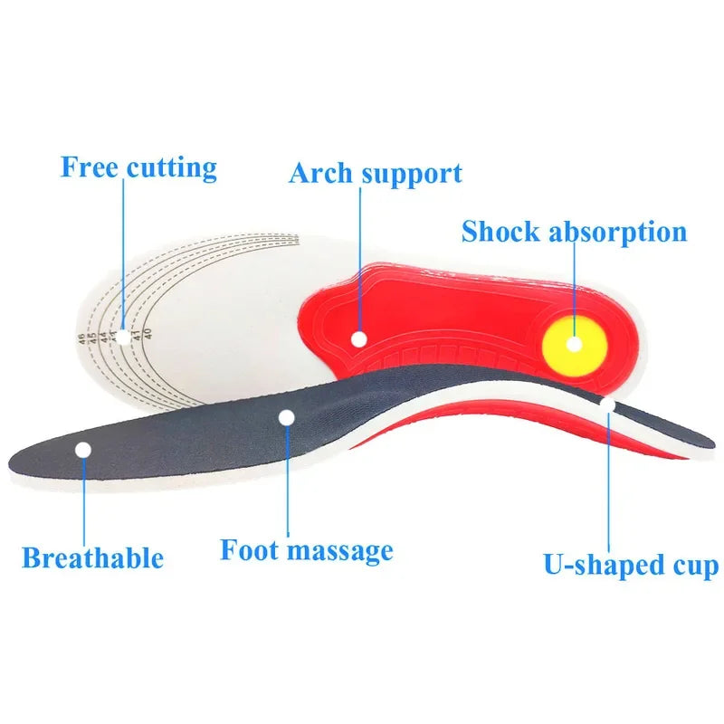 Orthotic Arch Support Insoles – Flatfoot Relief & Pressure Cushioning for Daily Wear