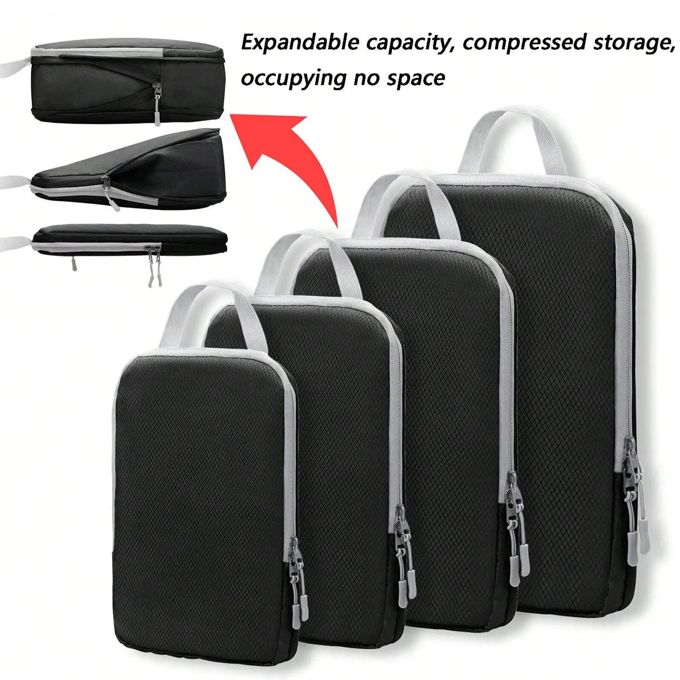 Travel Packing Cubes – Waterproof Compressible Luggage Organizer Set