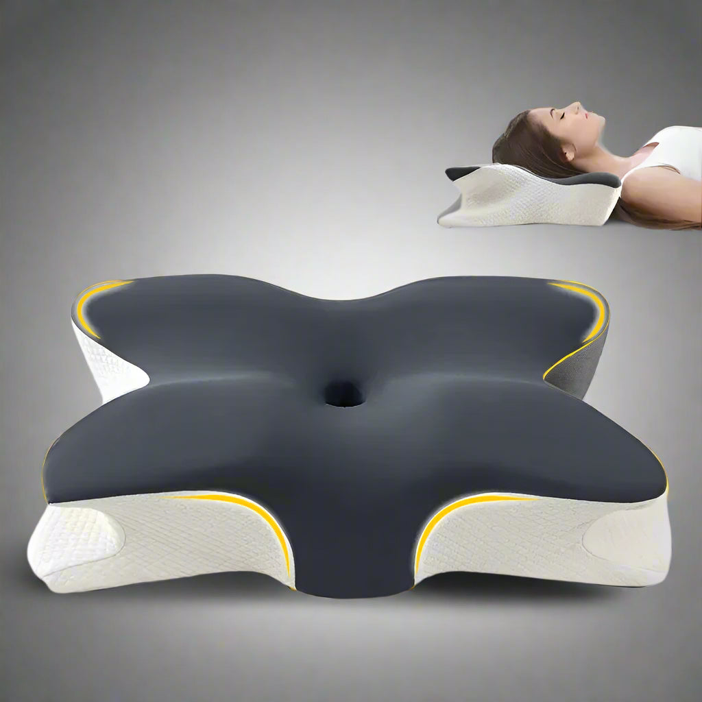Butterfly Memory Foam Cervical Pillow – Orthopaedic Neck Support for Pain Relief
