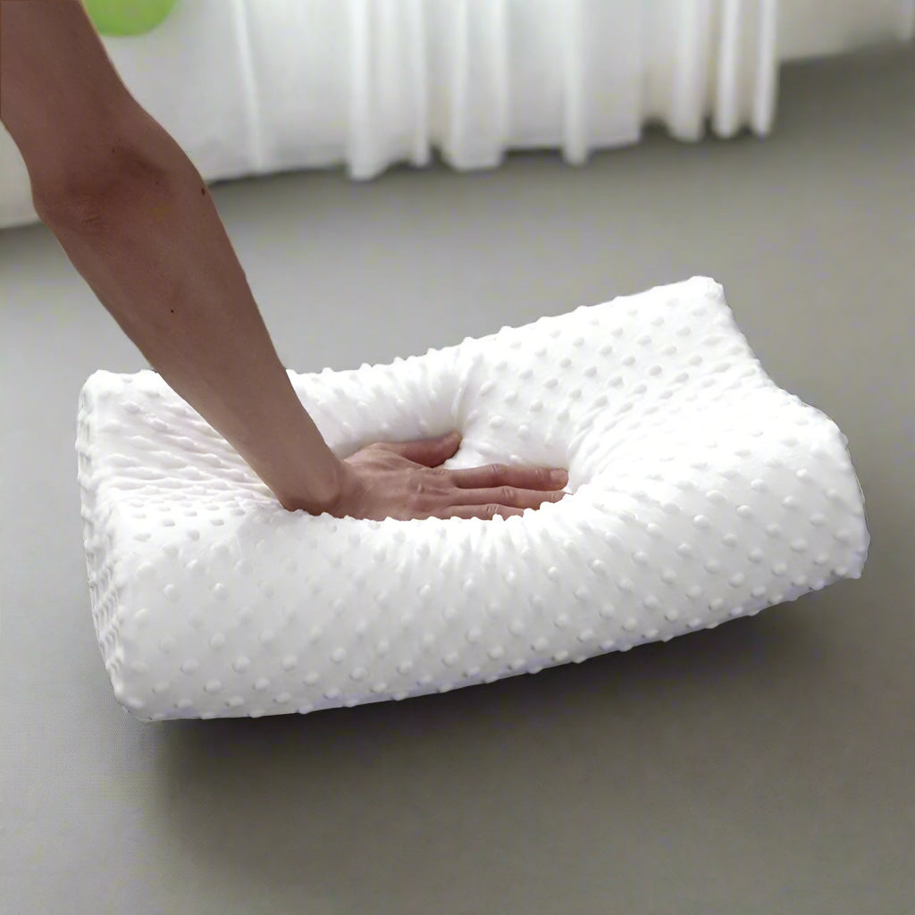 Memory Foam Pillow for Sleeping – Adjustable Orthopedic Contour Pillow for Neck