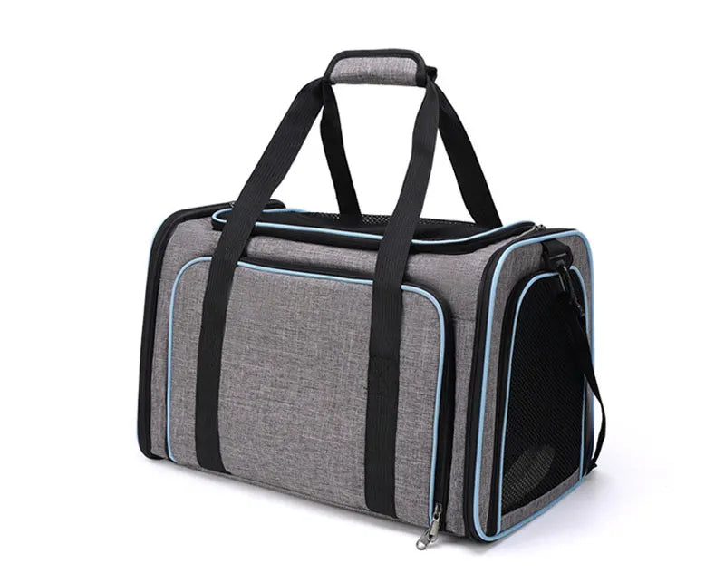 Portable Foldable Pet Carrier Bag – Breathable Travel Backpack for Cats & Small Dogs