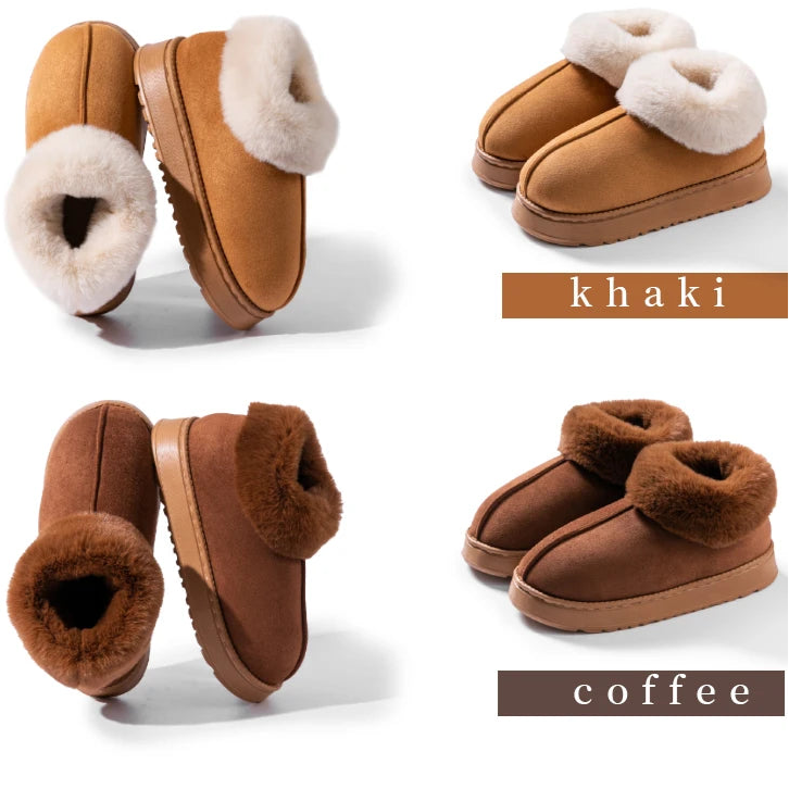 Women's Winter Faux Suede Slippers – Ultra Warm & Anti-Slip